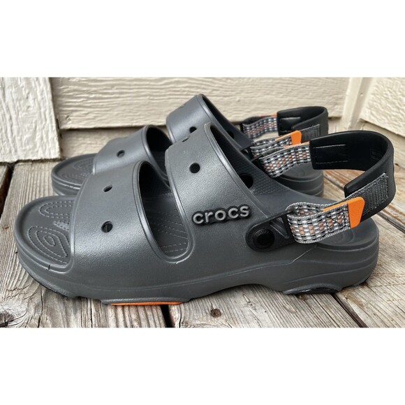New! Crocs Classic All Terrain Men’s 13 Sandals - Slate Gray/Orange main image 6